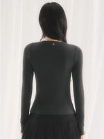 Gray Star Stripe Top