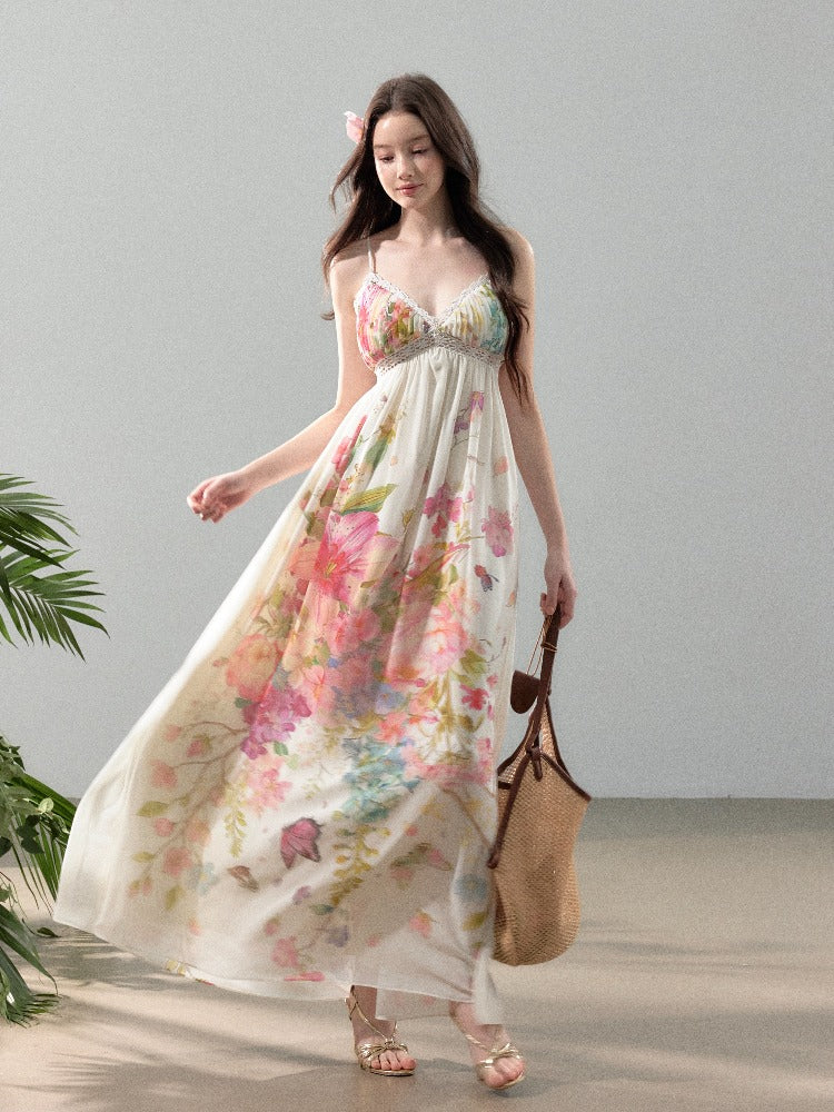 Floral Chiffon Slip Dress