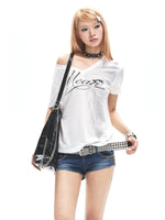 Asymmetric Letter Print T-Shirt