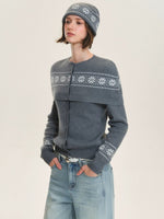 Fair Isle Knit Cape Sweater