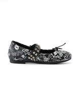 Detachable Strap Studded Ballet Flats