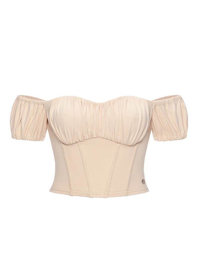 One-shoulder Fishbone Top &amp; Skirt Set