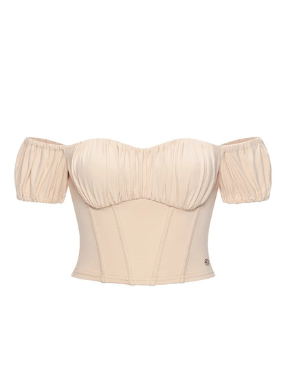 One-shoulder Fishbone Top &amp; Skirt Set