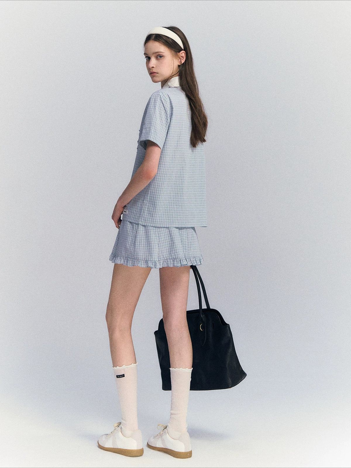 Plaid Shirt Skirt Set