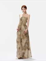 Watercolor Halter Maxi Dress
