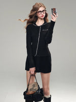 V-neck Hand-knit Cardigan