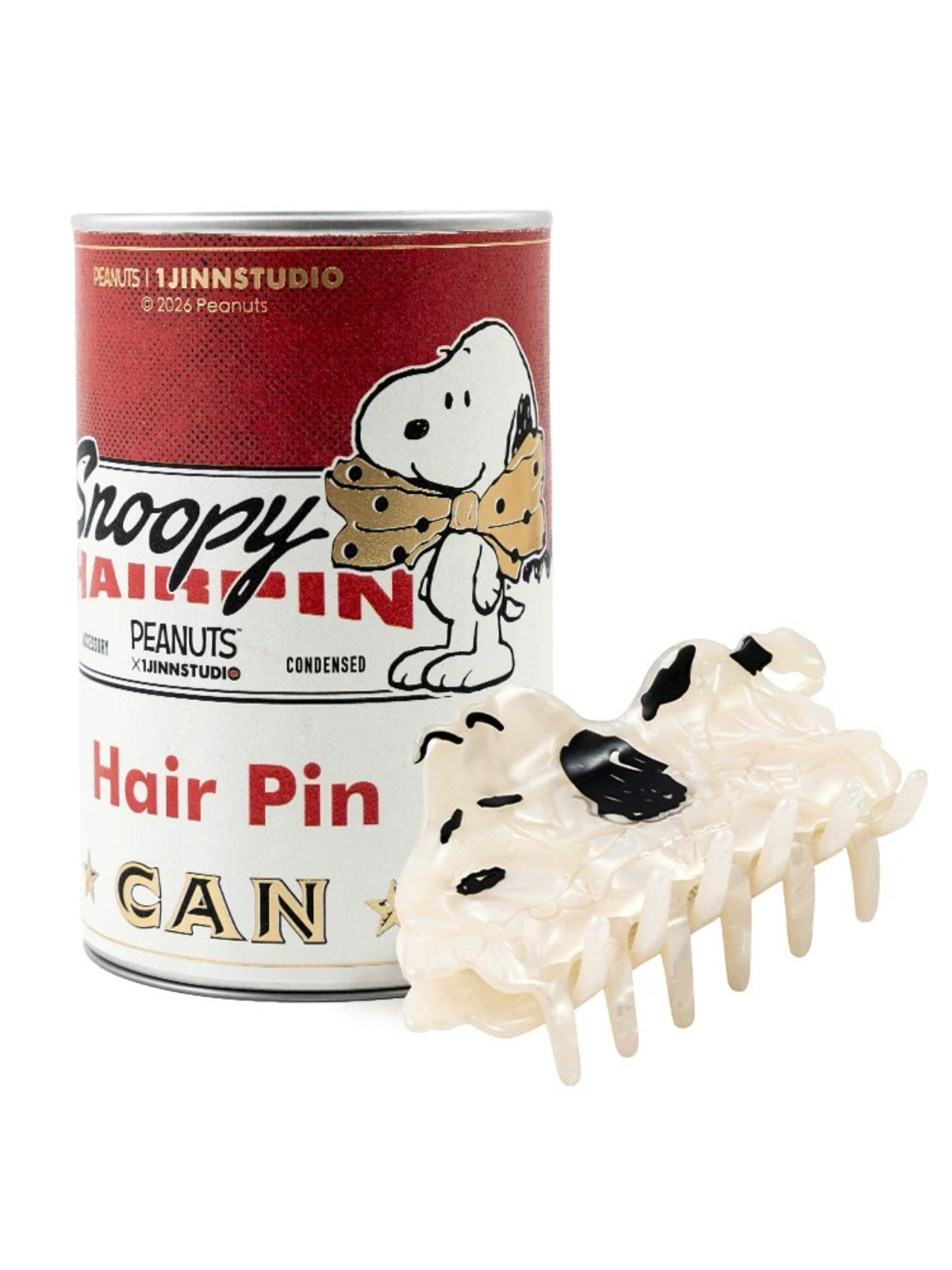 Snoopy Heart Acetate Hair Clip