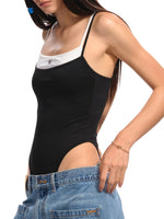 Black Faux Two-Piece Bodycon Tank
