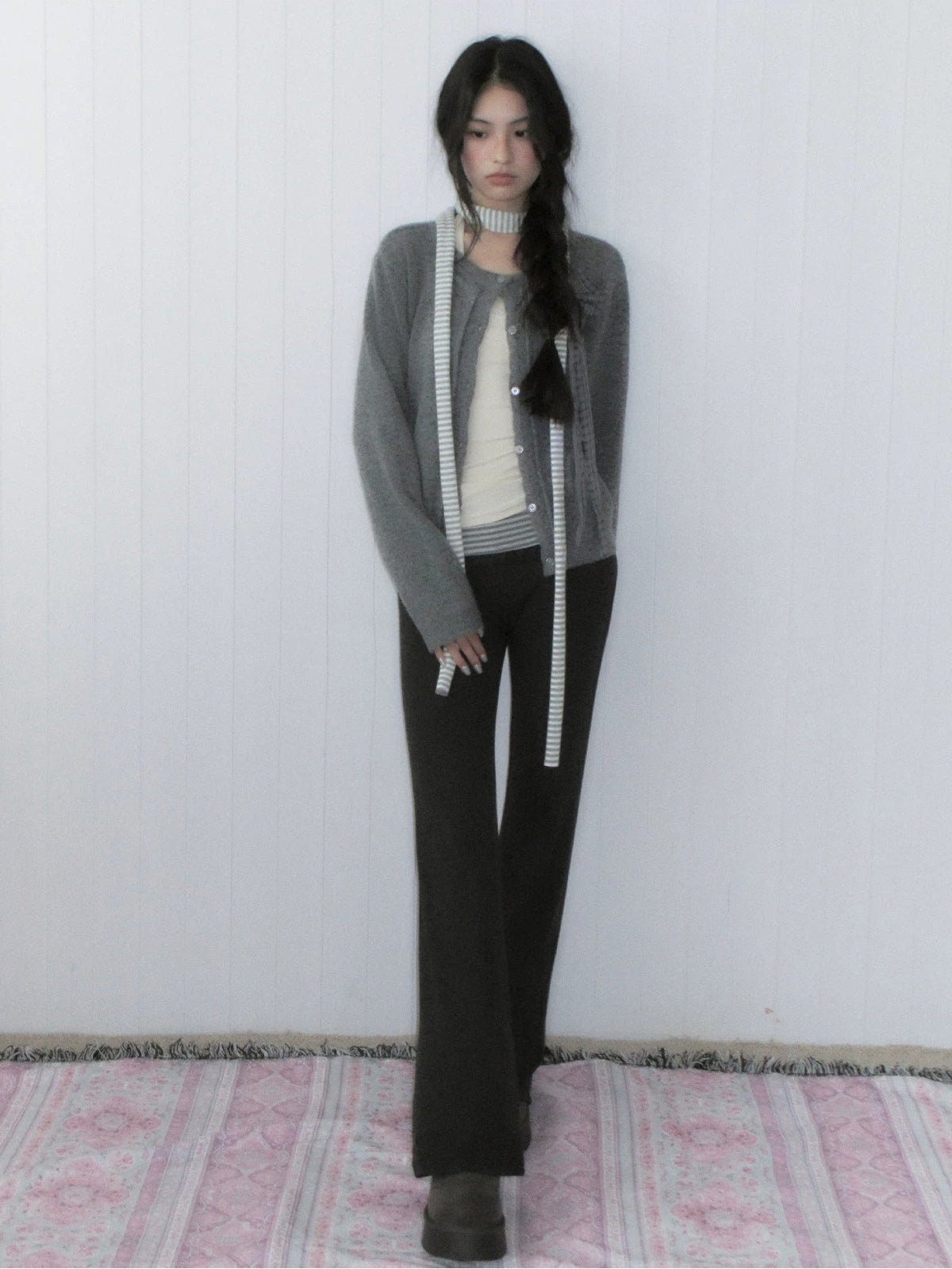Soft Knit Bow Detail Cropped Cardigan