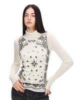 Paisley Turtleneck Knit Top