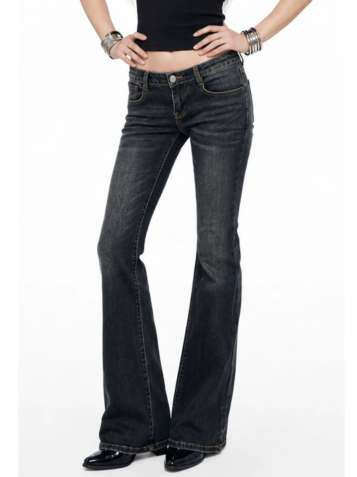 Y2K Low Rise Gradient Flare Jeans