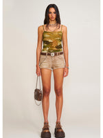 Rage Wild Denim Shorts Low Wild Cowboy Brown