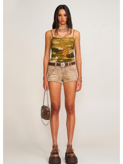Rage Wild Denim Shorts Low Wild Cowboy Brown