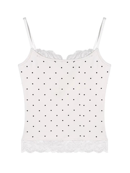 Polka Dot Lace Camisole