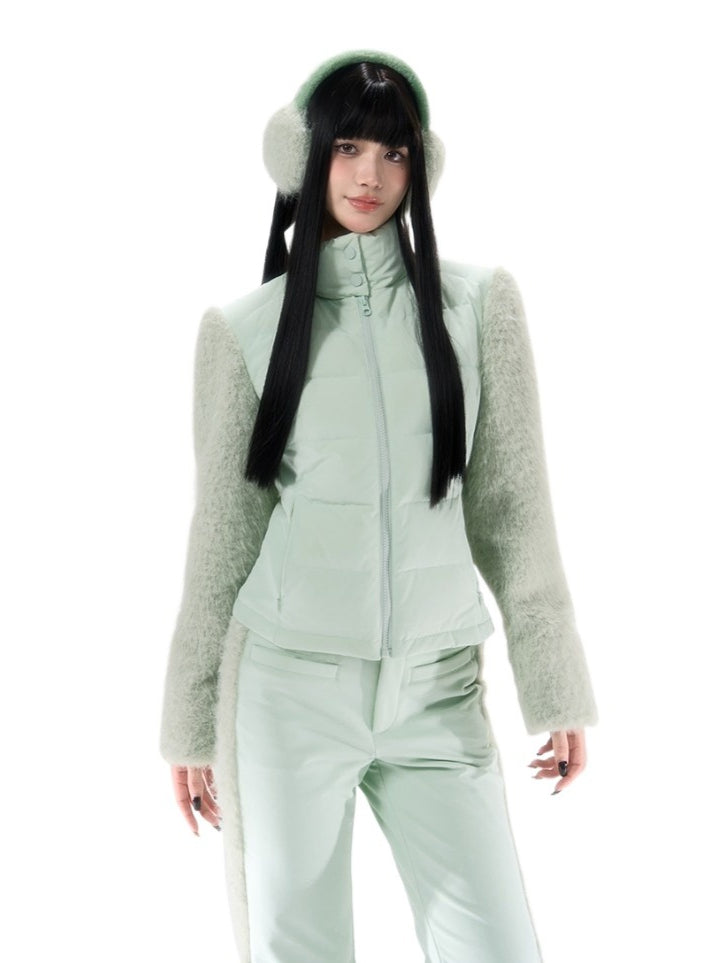 Windproof Waterproof Down Ski Jacket Pants Set