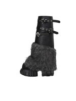 Black Platform Combat Boots