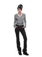 Distressed Hooded Knit Cardigan