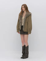 Faux Fur Trimmed Down Jacket
