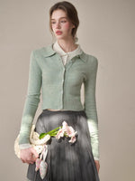 Silky Wool Cropped Cardigan