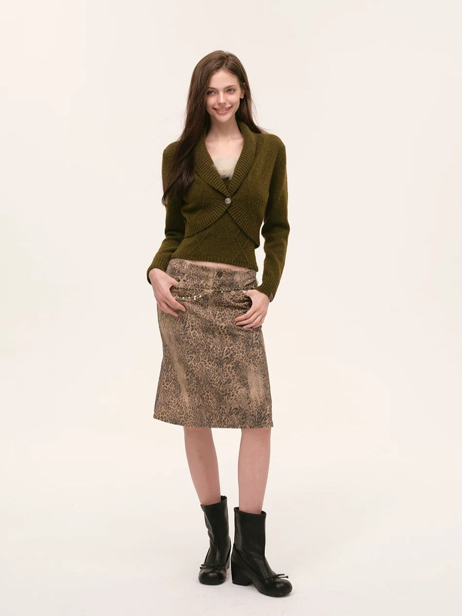 Fur Trimmed Camisole &amp; Cardigan Set