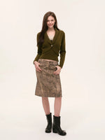 Fur Trimmed Camisole & Cardigan Set