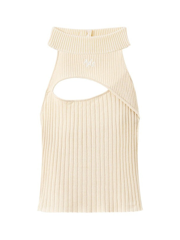 Olympia Halter Neck Knit Top