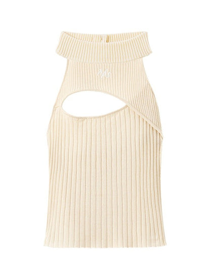 Olympia Halter Neck Knit Top