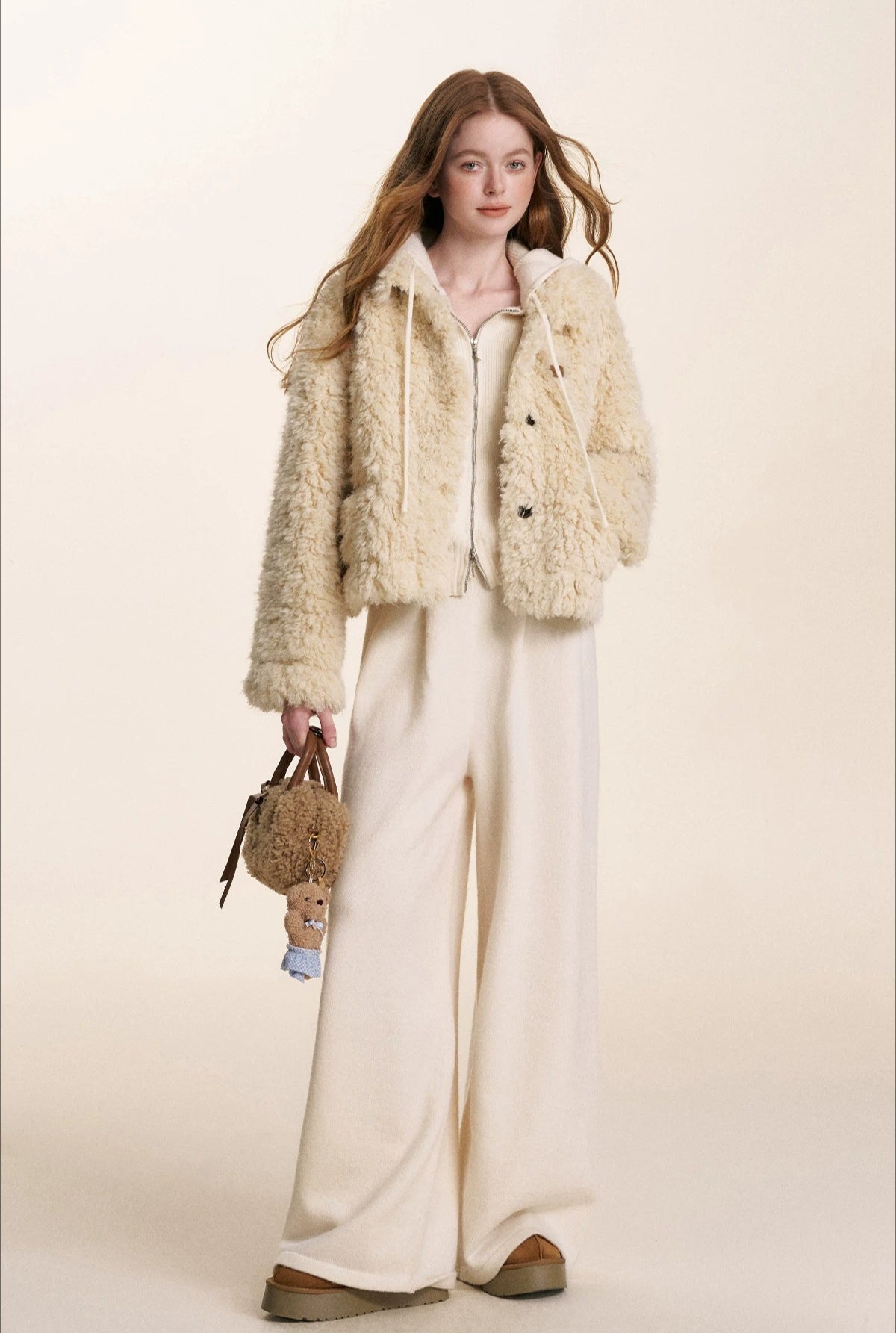 Embroidered Zip Knit Set