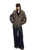 Fur Hood Pocket Puffer Jacket