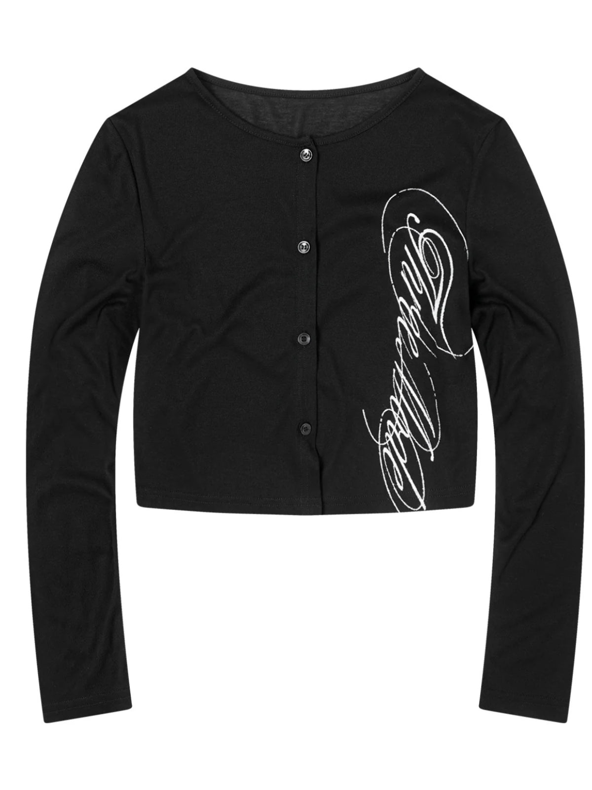 Vintage Graphic Cropped Cardigan