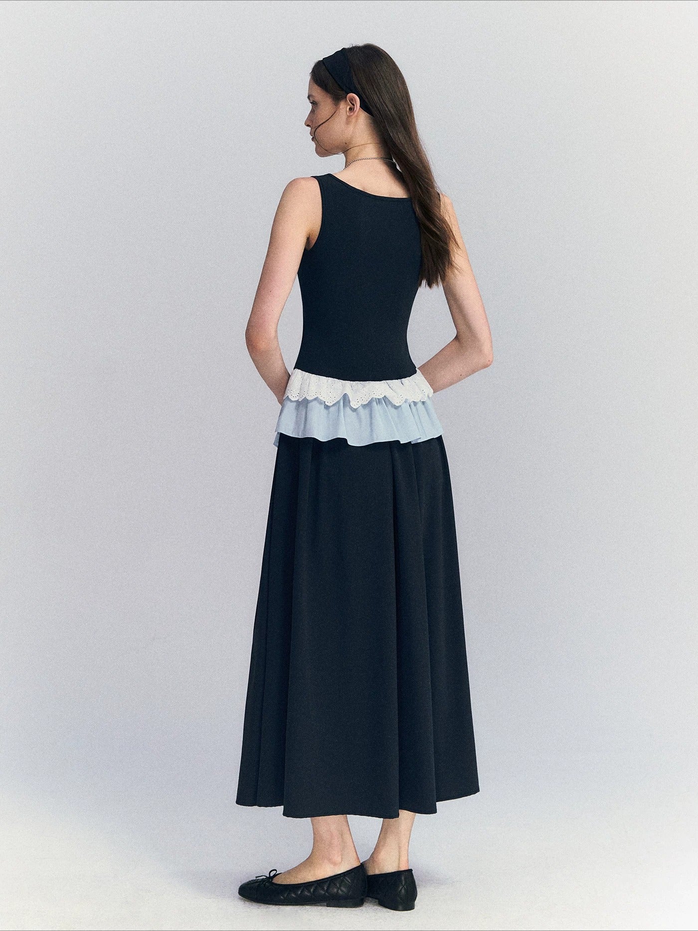 Lace Ruffle Maxi Dress