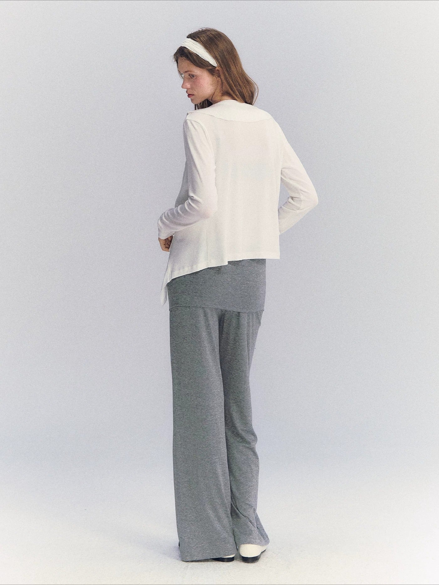 Draped Ruffle Cardigan