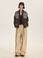 Vintage Fair Isle Zip Cardigan