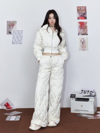 Cloud Atmosphere Pearl Glimmer Short Jacket &amp; Pant Set