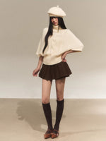High-Neck Jacquard Knit Top