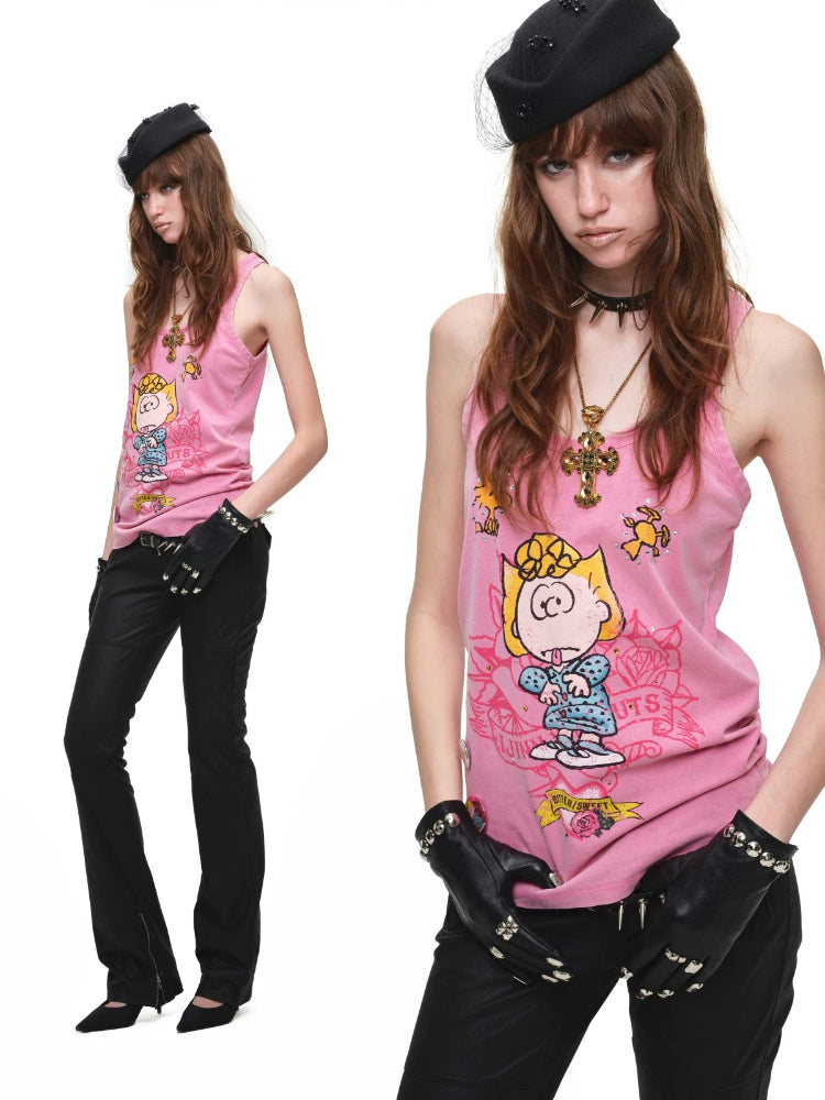 Vintage Printed Tank Top