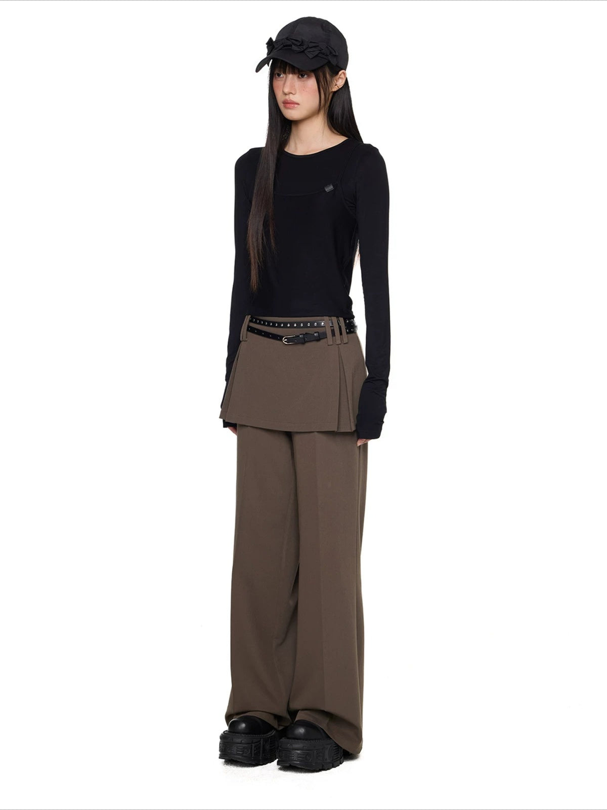 Layered Straight Pants