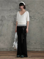 Contrast Flare Pants