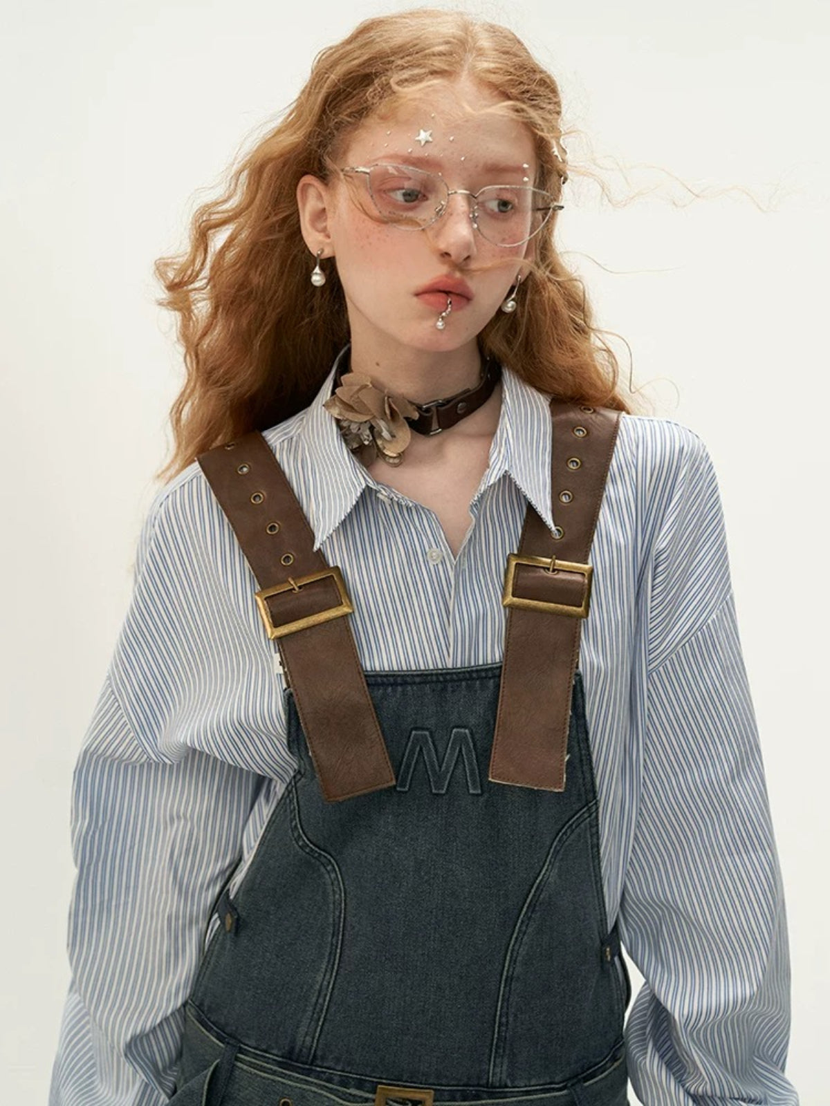 Vintage Denim Pinafore Mini Dress