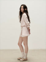 Pink Lace Shirt Skort Set