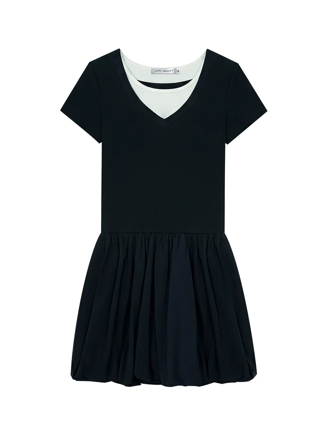 Contrast Bubble Dress Set