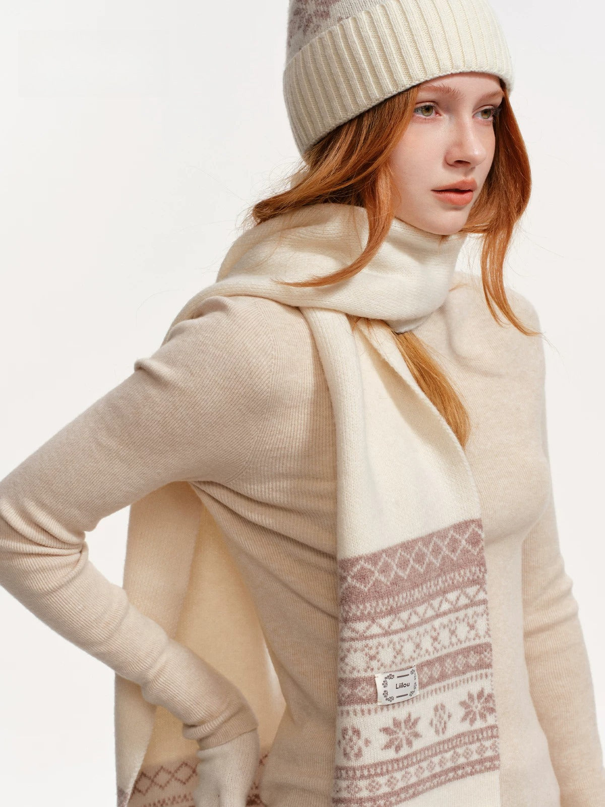 Fair Isle Wool Accessories Set