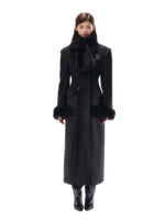 Tailored Hourglass Wool-Blend Double-Faced Overcoat