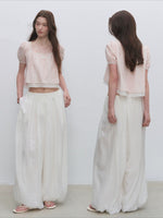 Square Neck Lace Crop Top