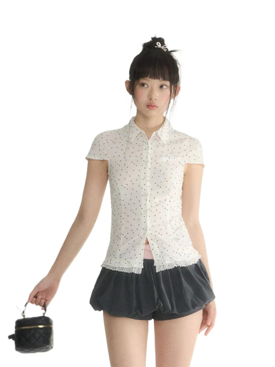Star Print Lace Shirt