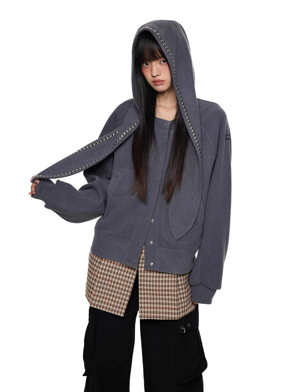 Rabbit Ear Rivet Hoodie