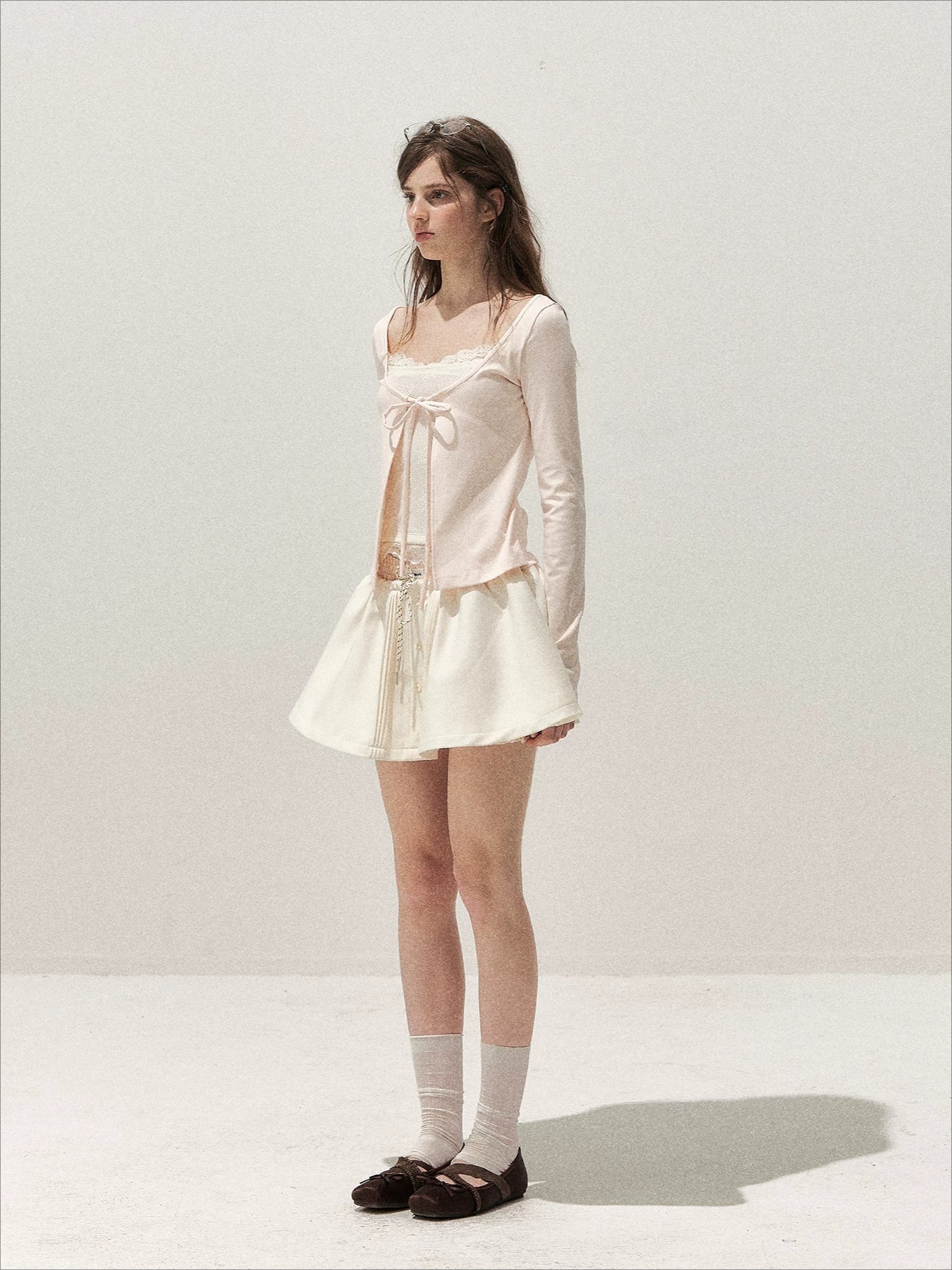 Lace Layered Tie Top