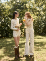 Cosagach Floral Knit Cardigan & Bottoms Set