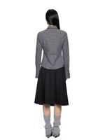 Vintage Plaid Bow Tie Shirt
