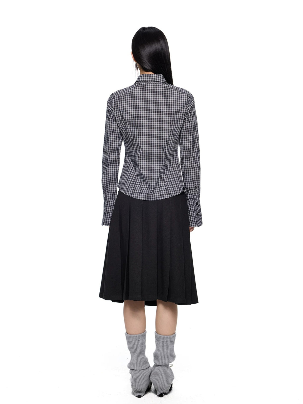 Vintage Plaid Bow Tie Shirt